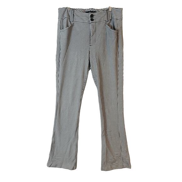 Torrid Trouser Bootcut Black White Houndstooth Plaid Ponte Pants 12 12R 564545 - Picture 2 of 8